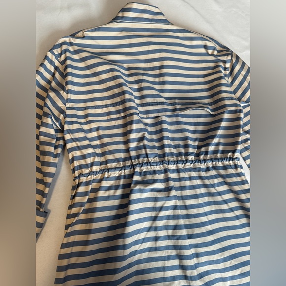 Lafayette 148 New York Jayna Blue White Stripe Drawstring Jacket Like New - Picture 9 of 11
